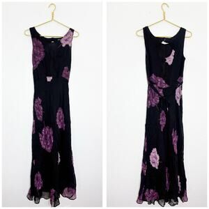 Vintage Nostalgia Y2K Floral Midi Slip Dress Size Medium Fairy Whimsigoth 90s